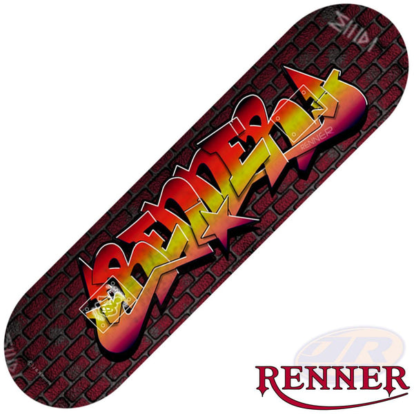 Renner A Inc Abec 5 & Black Trucks - A17 Graffiti Wall Complete Skateboard - 7.75