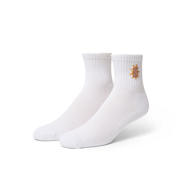 HUF Apollo 1 / 4 Sock (White) - One Size
