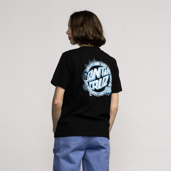 Santa Cruz Womens T-Shirt Wonder Dot T-Shirt - Black - Skatewarehouse.co.uk