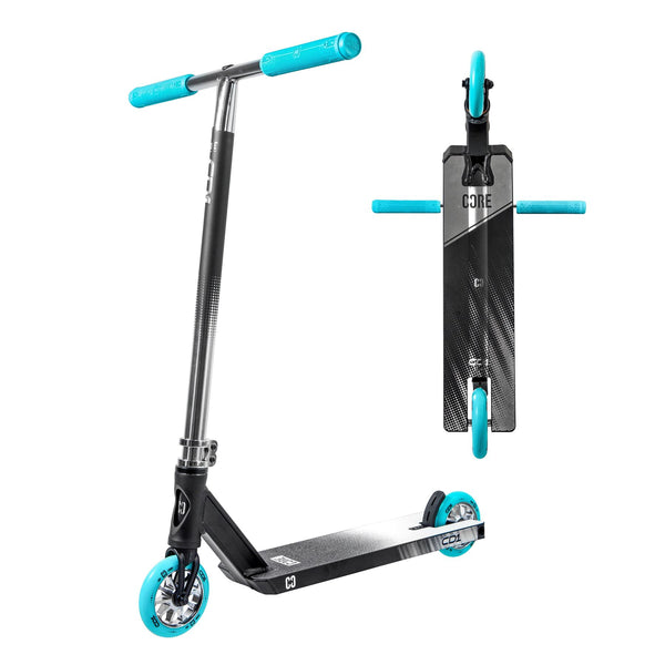 CORE CD1 Complete Stunt Scooter - Chrome/Teal - Skatewarehouse.co.uk