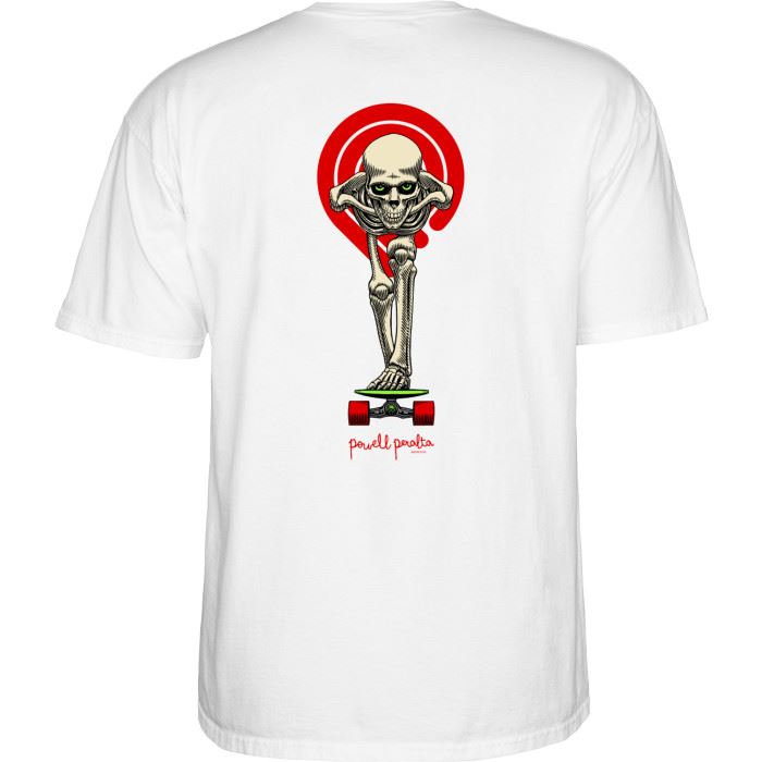 Powell Tucking Skeleton Tee White - Skatewarehouse.co.uk