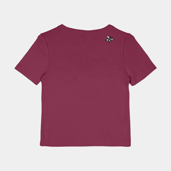 Santa Cruz Womens T-Shirt Flutter Flash T-Shirt - Sangria - Skatewarehouse.co.uk