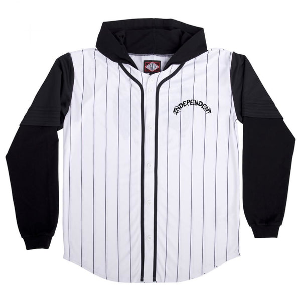 Independent Custom Top Night Prowlers Jersey - Black / White - Skatewarehouse.co.uk