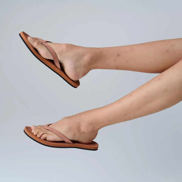 Indosole - Womens Flip Flops - ESSNTLS - Rust Shoes