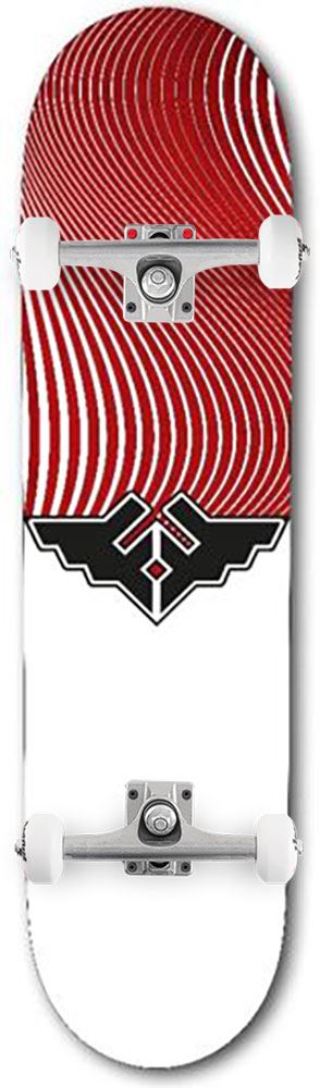 Fracture Wings V4 Red Custom Complete Skateboard -  7.75