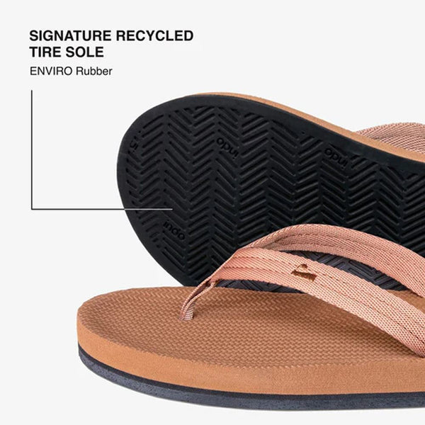 Indosole - Womens Flip Flops - Easy Living - Rust Shoes