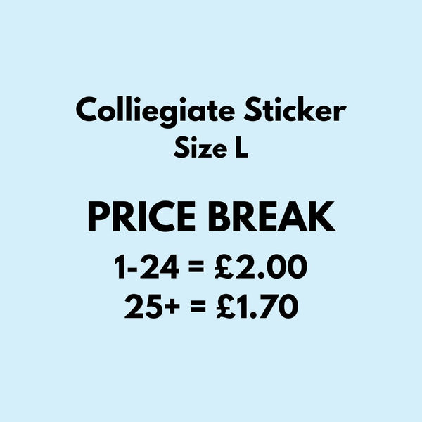 Venture Colliegiate Sticker (Assorted) Size - L
