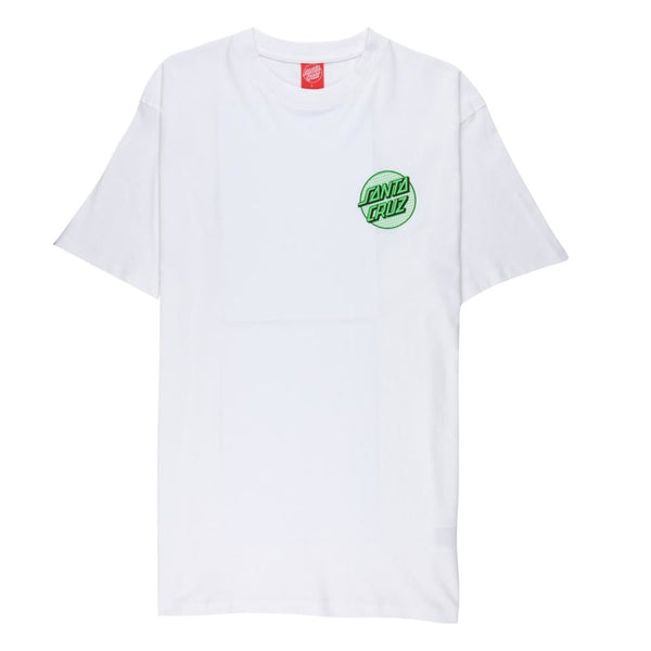 Santa Cruz T-Shirt Wireframe Dot T-Shirt - White - Skatewarehouse.co.uk