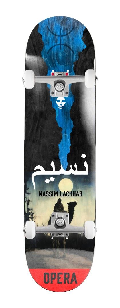 Opera Nassim Lacchab - EX7 Blue / Black x Venom Custom Complete Skateboard - 8.375