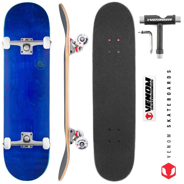 Sushi s Pagoda Stamp Blue Custom Complete Skateboard - 8.125