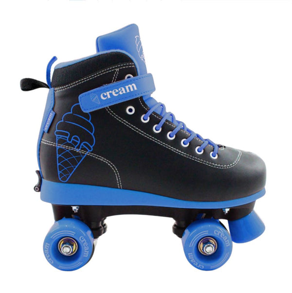 CREAM Scoop Quad Roller Skates, Adjustable - Vivid, Black / Blue