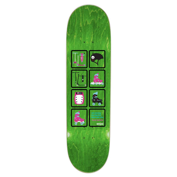 Enjoi Big Box Plastic Spectrum R7 White Skateboard Deck - 8.25