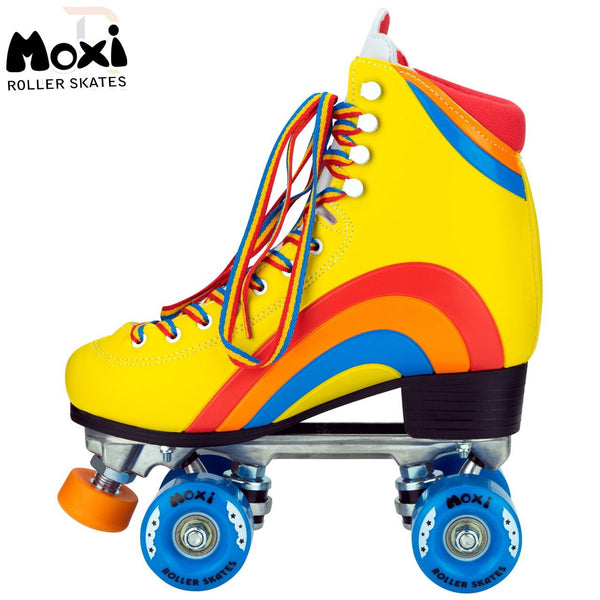 Moxi Skates Rainbow Sunset Yellow Size Quad Skates - Skatewarehouse.co.uk
