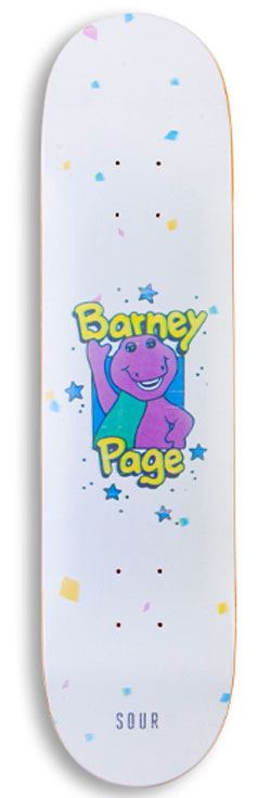 Sour Solution Barney And Friends Pro Skateboard Deck - 8.25