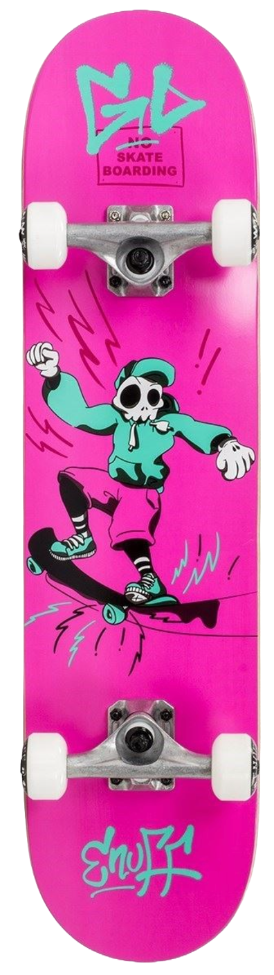 Enuff Skully Pink Kids Junior Complete Skateboard Bundle - Skatewarehouse.co.uk
