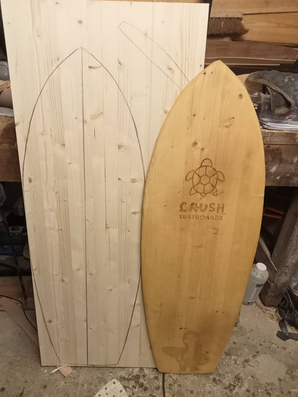 Crush Custom Surf Balance Board - Redwood - 41