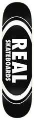 Real Team Classic Oval Black Skateboard Deck - 8.25" - Skatewarehouse.co.uk
