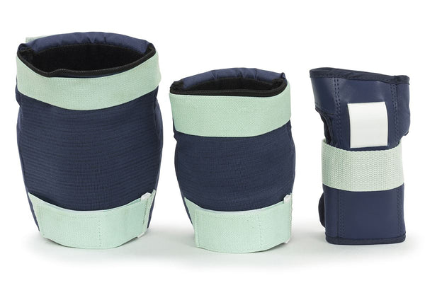 REKD Heavy Duty Triple Pad Set-Knee/Elbow/Wrist - Blue/Mint - Skatewarehouse.co.uk
