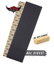 Jessup Skateboard Cruiser Longboard Wide Grip Tape Black Sheet (Sizes 9",10",11" & 12") - Skatewarehouse.co.uk