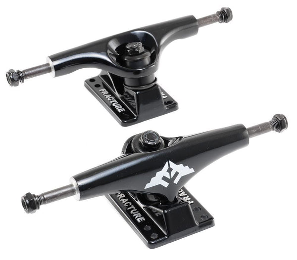 Fracture x Skatewarehouse Full Skateboard Undercarriage Kit - Black Trucks - Skatewarehouse.co.uk