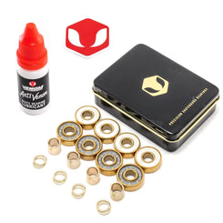 Venom Premium Precision Gold Skateboard Bearings & Venom Bearing Lubricant Pack - Skatewarehouse.co.uk