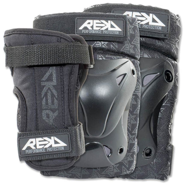 Rekd Recreational Triple Pad Set - Black - Skatewarehouse.co.uk