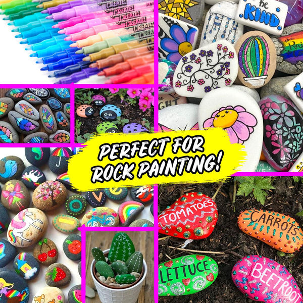 Colour Create Acrylic Paint Marker Thin Medium Pens - 12 Pack / 40 Pack - Skatewarehouse.co.uk