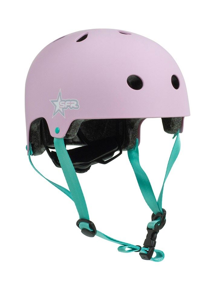 SFR Adjustable Kids Skateboard Bike Helmet - Pink / Green - XXXS/XS 46-52cm - Skatewarehouse.co.uk