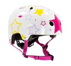 SFR Adjustable Kids Skateboard Bike Helmet - White / Pink - XXXS/XS 46-52cm - Skatewarehouse.co.uk
