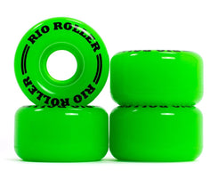 Rio Roller Coaster Quad Roller Skate Wheels - Green x 4 - Skatewarehouse.co.uk