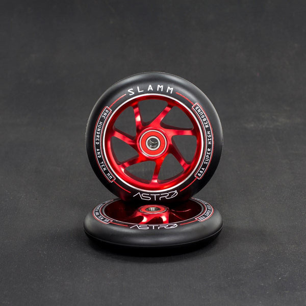 Slamm 110mm Astro Scooter Scooter Wheels - Red - Skatewarehouse.co.uk