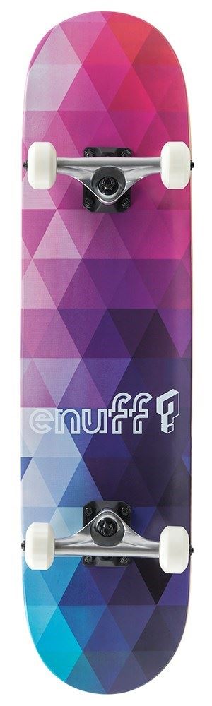 Enuff Geometric Complete Skateboard - Purple - 8.0" - Skatewarehouse.co.uk