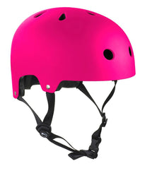 SFR Essentials Skateboard Bike Helmet - Matt Fluo Pink - Skatewarehouse.co.uk