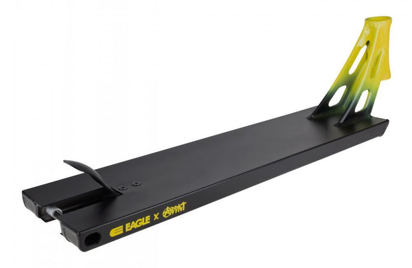Eagle Scooter Supply Deck Eagle Scooter x Addict Deck - Black / Yellow - Skatewarehouse.co.uk