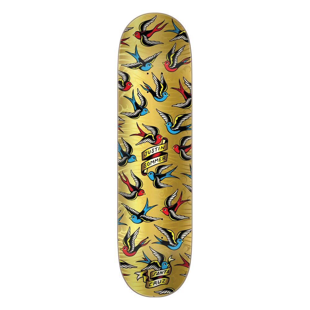 Santa Cruz Pro Sommer Sparrows Skateboard Deck - 8.25" - Skatewarehouse.co.uk