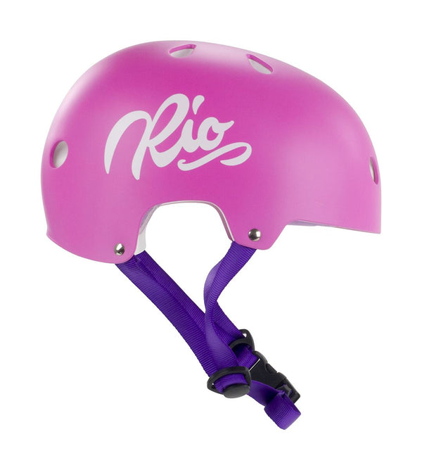 Rio Roller Script Helmet - Pink - Skatewarehouse.co.uk