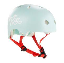 Rio Roller Script Skate Helmet - Matt Teal - Skatewarehouse.co.uk