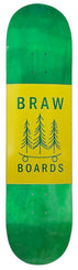 Braw Logo Stained Skateboard Deck Green - 8.5" - Skatewarehouse.co.uk