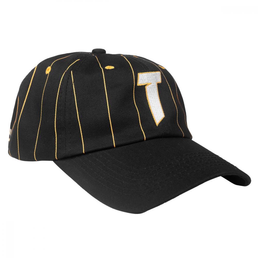 Thrasher Cap T Logo Old Timer Hat - Black / Yellow - Skatewarehouse.co.uk