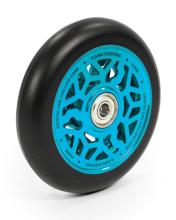 Slamm 110mm Cryptic Hollow Core Scooter Wheels - Blue - Skatewarehouse.co.uk