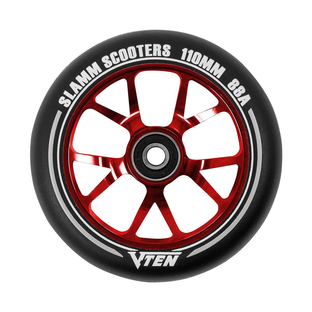 Slamm 110mm V-Ten II Scooter Wheels - Red - Skatewarehouse.co.uk