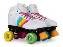 Rookie Quad Skate Rollerskates Forever Rainbow - White - Skatewarehouse.co.uk