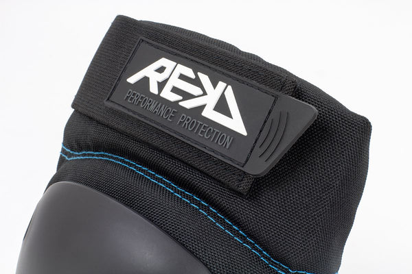 REKD Ramp Skateboard/BMX Pro Knee Pads - Blue/Black - Skatewarehouse.co.uk