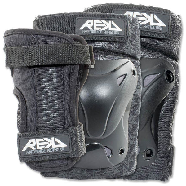 Rekd Recreational Triple Pad Set - Black - Skatewarehouse.co.uk