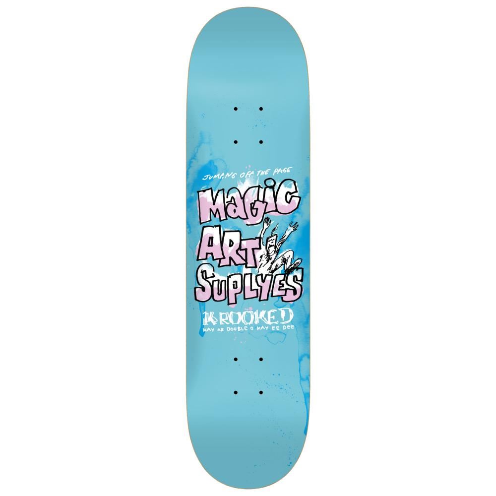 Krooked Team Magic Art Supplies Skateboard Deck - 8.06" - Skatewarehouse.co.uk