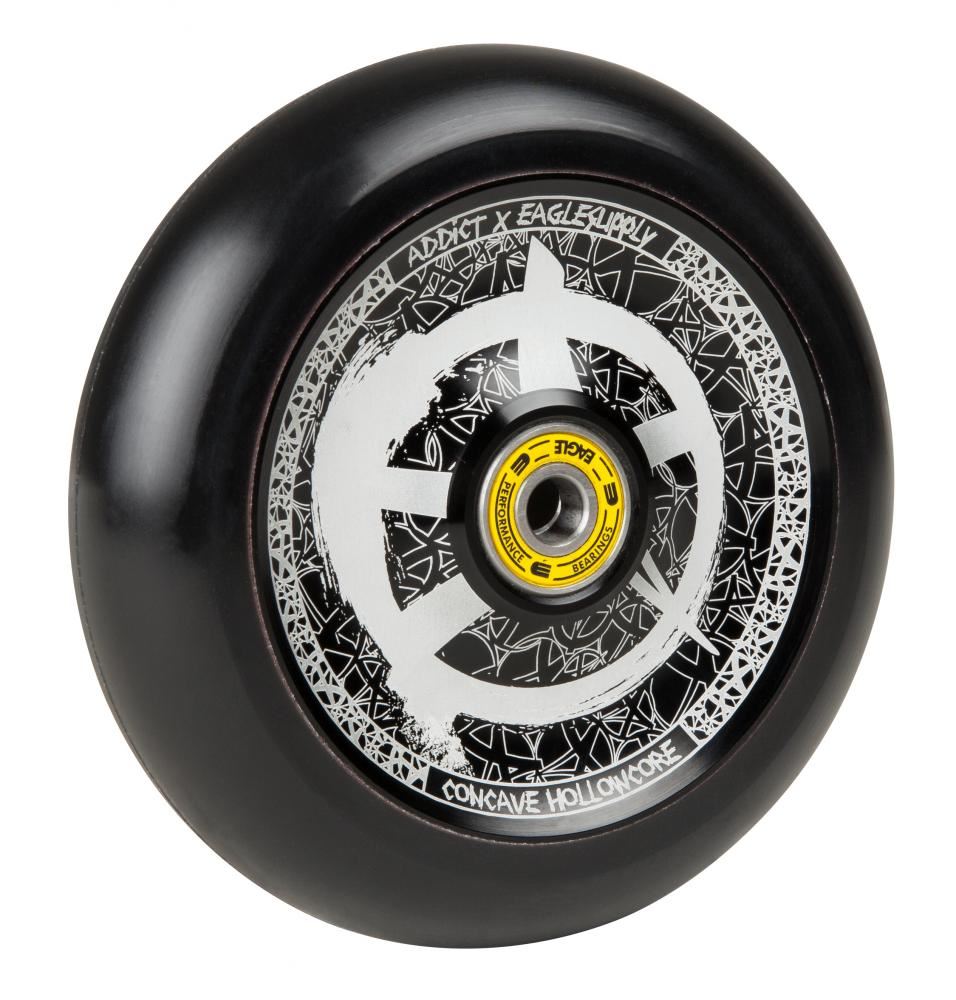 Eagle Supply Wheel Radix Addict Full Hlw tech Sft 115mm - Black / Black - Skatewarehouse.co.uk