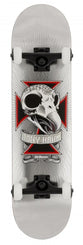 Birdhouse Stage 3 Hawk Skull 2 Chrome Silver Foil Complete Skateboard - 7.75" - Skatewarehouse.co.uk
