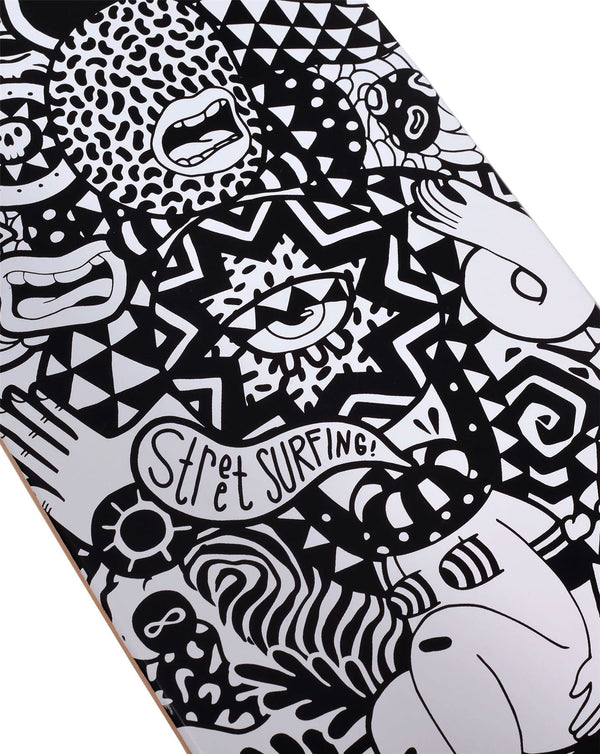 Street Surfing Cut Kicktail Rumble Jungle Complete Longboard Skateboard 8.5