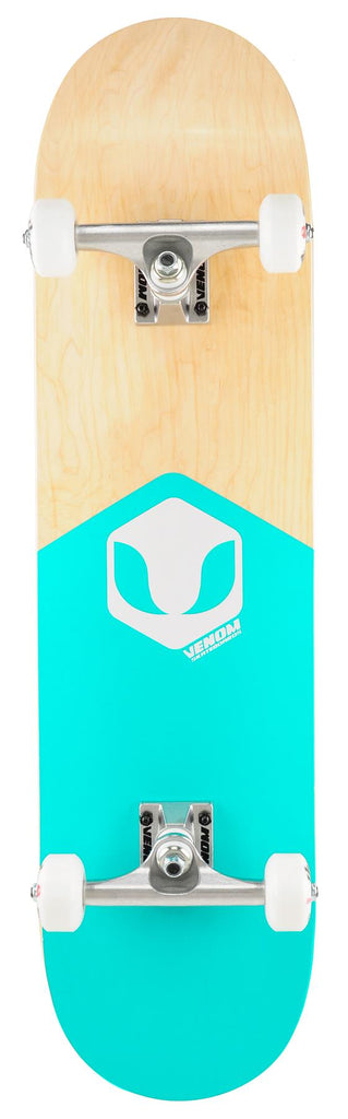Venom Pro Complete Skateboard - Teal Dip Logo - 8.0" - Skatewarehouse.co.uk