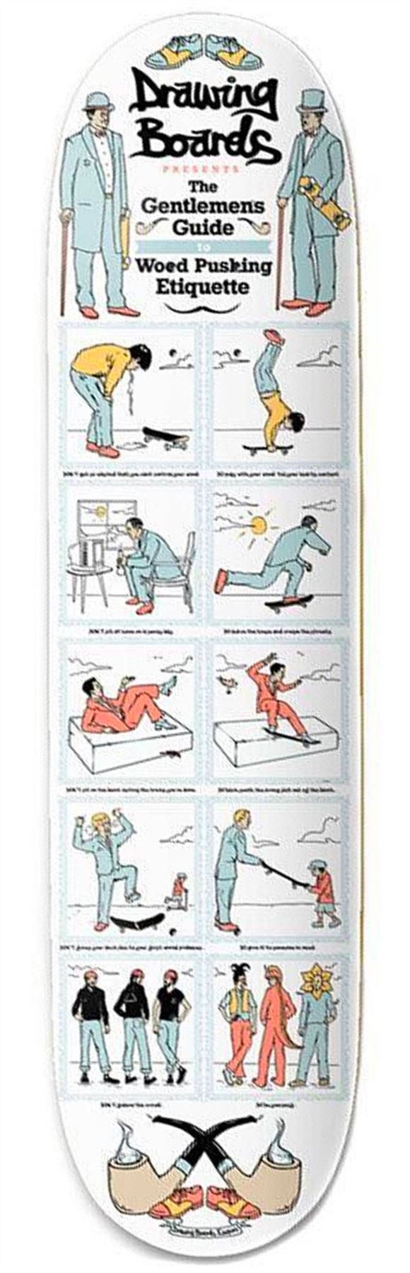 Drawing Boards Gents  Skateboard Deck - 8.0